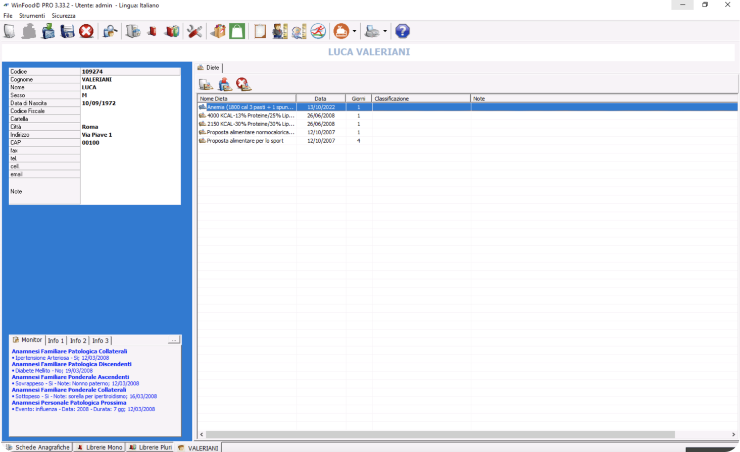 * applicazione desktop di WinFood